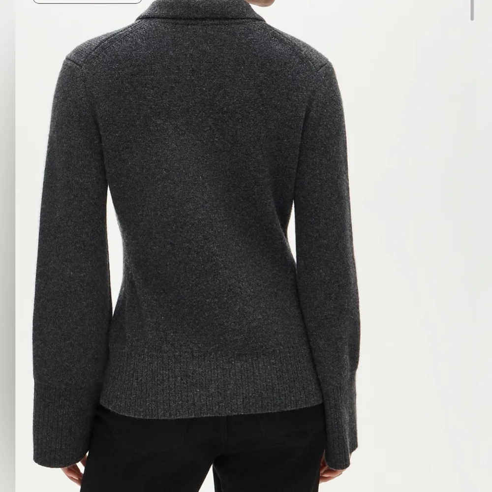 JCrew Milano cinched-waist cardigan, charcoal SzSmall